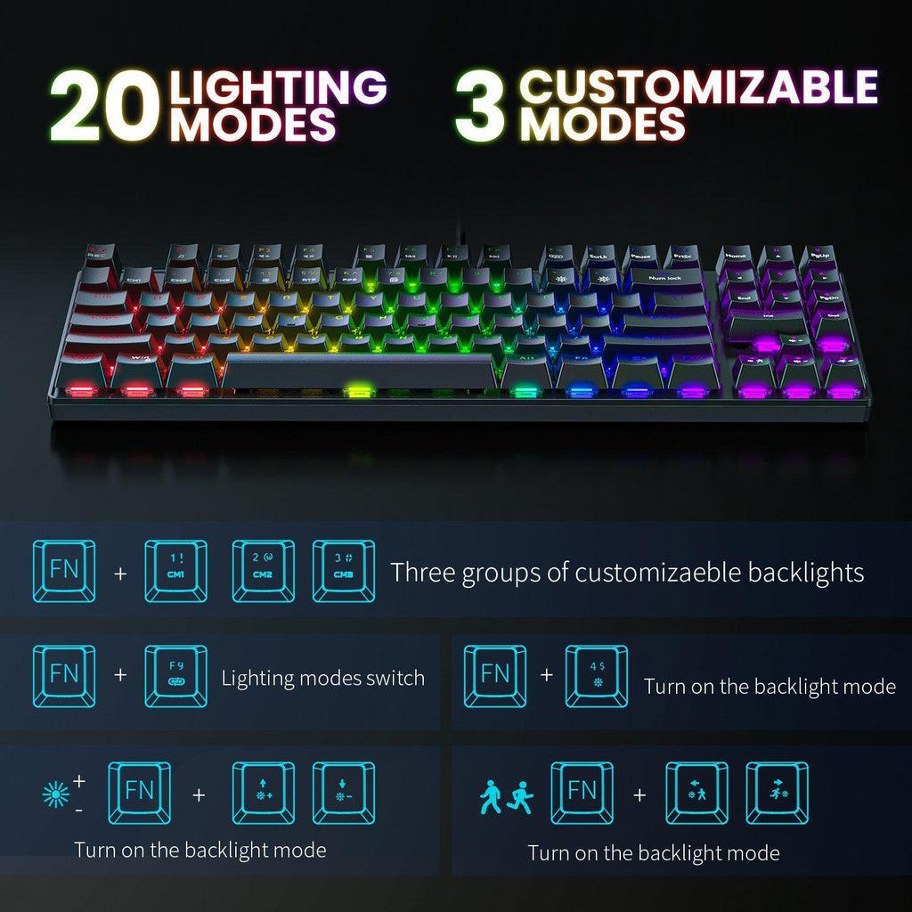 Onikuma G26 + CW905 Wired Mechanical Keyboard Mouse Set (Black) - DataBlitz