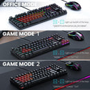 Onikuma G26 + CW905 Wired Mechanical Keyboard Mouse Set (Black) - DataBlitz