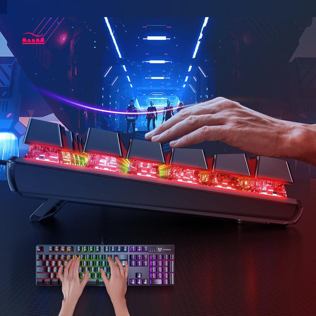 Onikuma G27 104 Keys Wired Mechanical Gaming Keyboard (Black) - DataBlitz