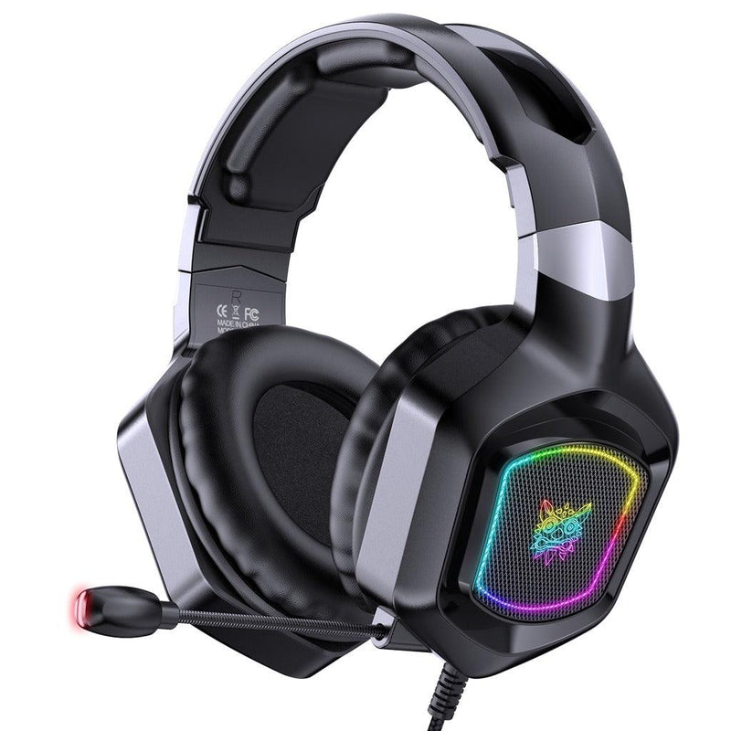 Onikuma X8 Gaming Headset Wired Bass Stereo Noise-Cancelling with RGB Led Lights (Black) - DataBlitz