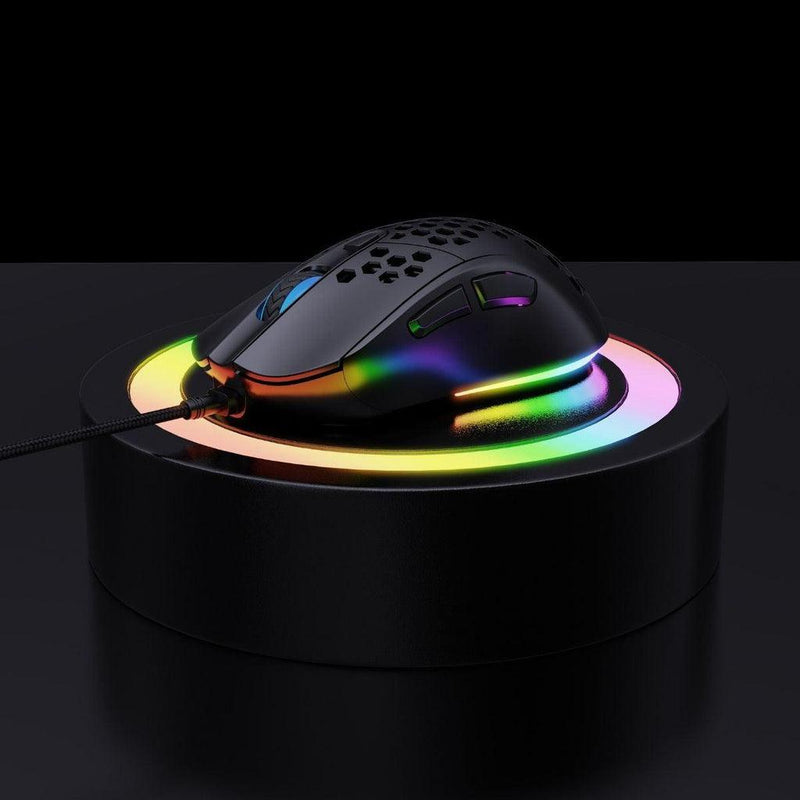 Onikuma CW906 Wired Gaming Mouse Honeycomb Shell 8 Programming Buttons Colorful RGB Backlit (Black) - DataBlitz