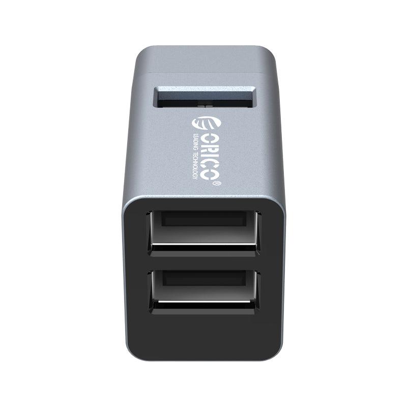 ORICO Mini 3-In-1 USB Hub Equipped With USB 3.0 And USB 2.0 Port (Gray) (Mini-U32L) - DataBlitz