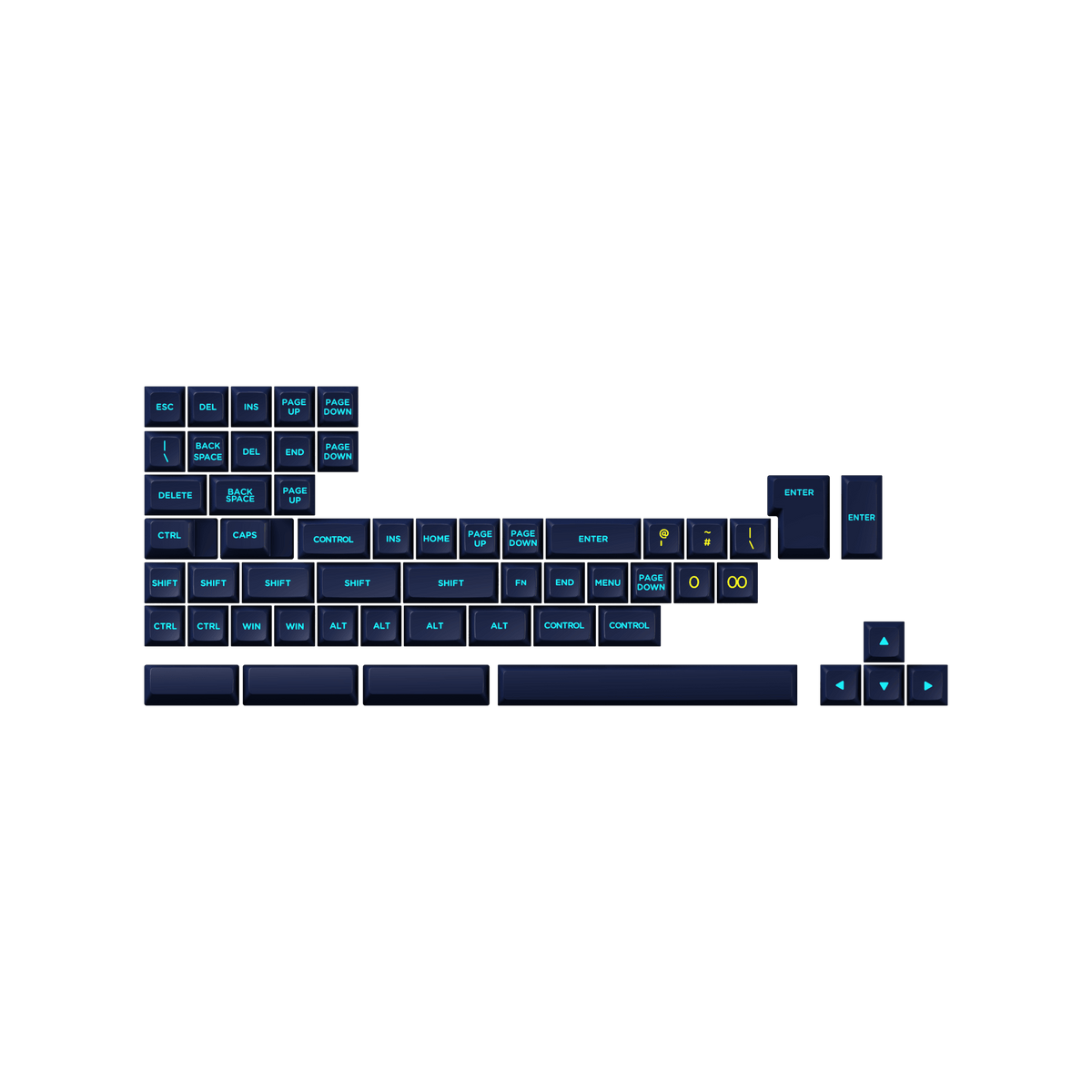 Akko Starry Sky Keycaps Set OSA 185 Keys - DataBlitz