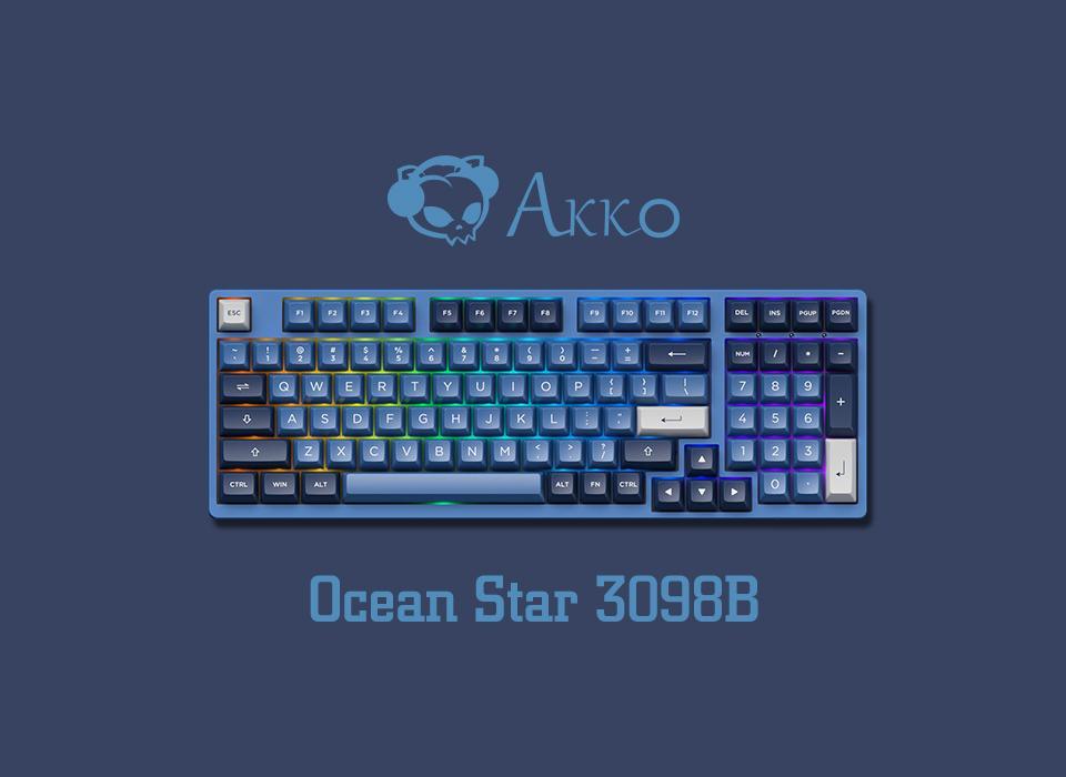 AKKO OCEAN STAR 3098B MECHANICAL KEYBOARD (AKKO SWITCH JELLY WHITE) - DataBlitz