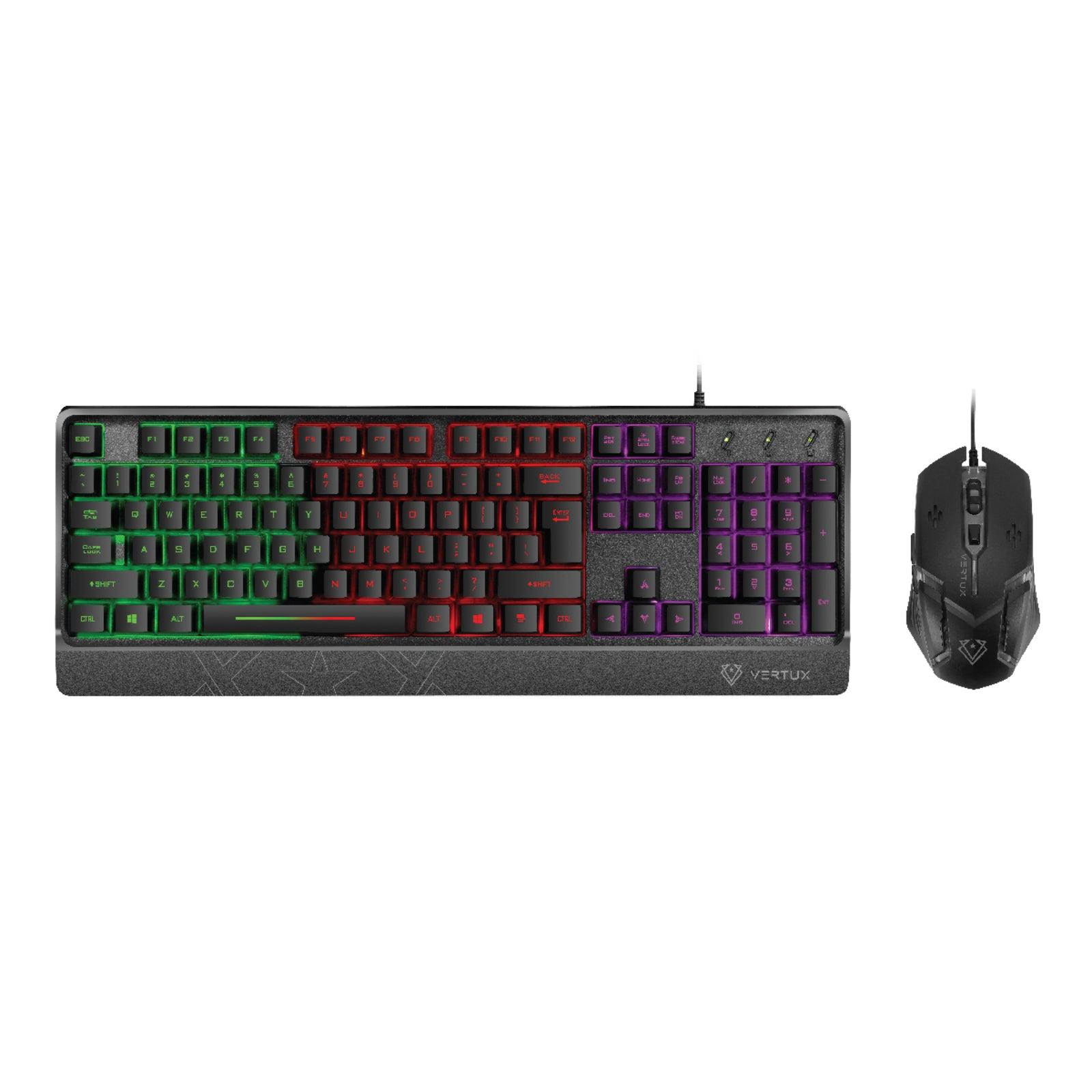 VERTUX ORION RAINBOW LED BACKLIT WIRED GAMING KEYBOARD & MOUSE (EN) - DataBlitz