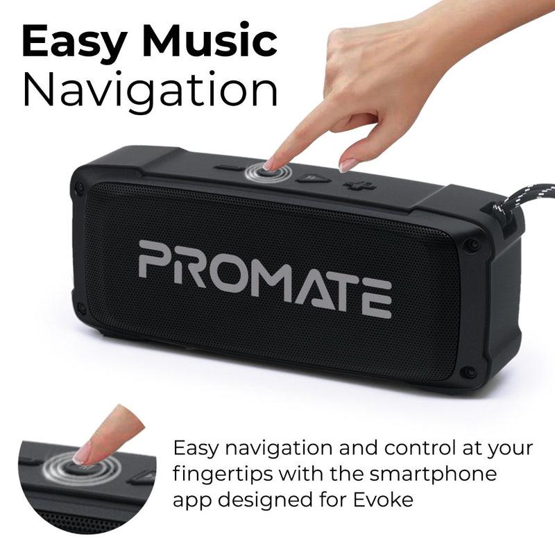 PROMATE Outbeat High Fidelity Rugged Wireless Speaker (Black) - DataBlitz