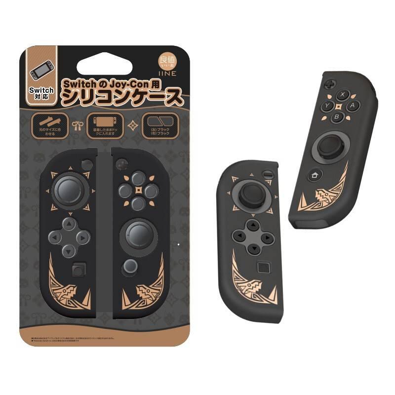 IINE NSW JOY-CON SILICON CASE MONSTER HUNTER RISE BLACK (L495) - DataBlitz