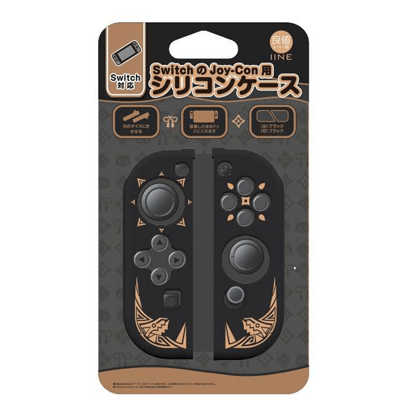 IINE NSW JOY-CON SILICON CASE MONSTER HUNTER RISE BLACK (L495) - DataBlitz