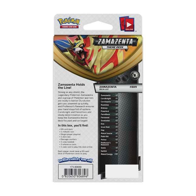 POKEMON TRADING CARD GAME SS2 SWORD & SHIELD REBEL CLASH ZACIAN & ZAMACENTA THEME DECK - DataBlitz
