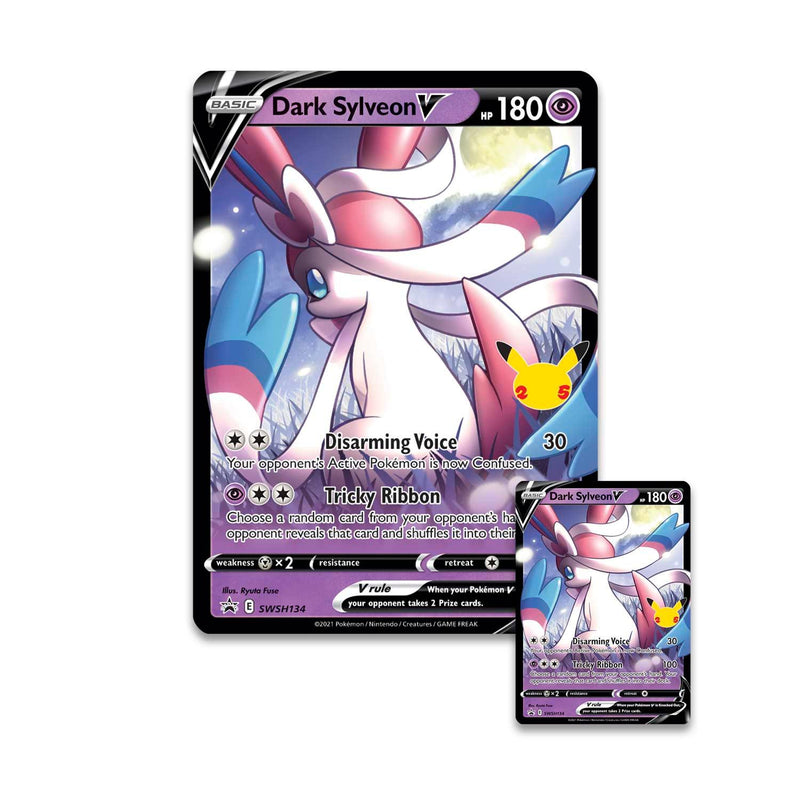 POKEMON TCG 25TH ANNIVERSARY CELEBRATIONS DARK SYLVEON V COLLECTION BOX (290-80939) - DataBlitz