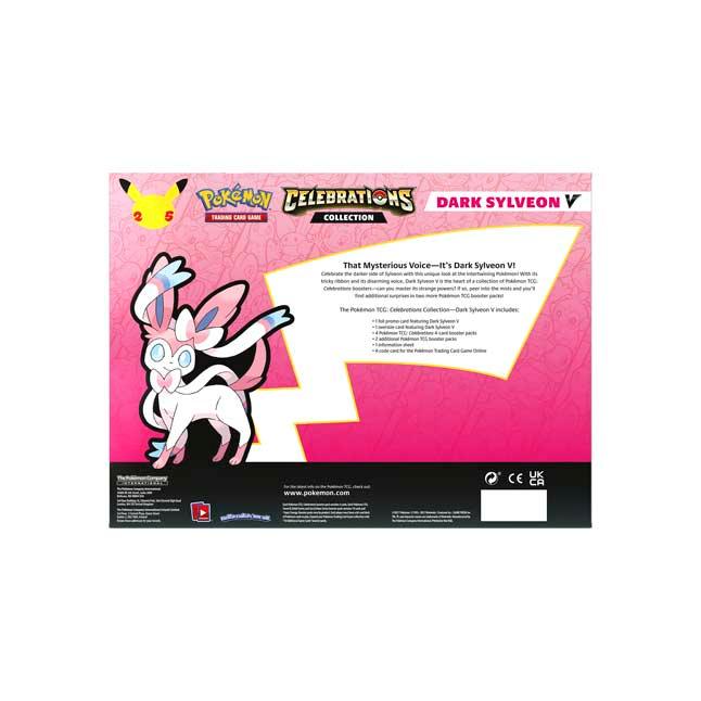 POKEMON TCG 25TH ANNIVERSAY CELEBRATIONS DARK SYLVEON V COLLECTION BOX