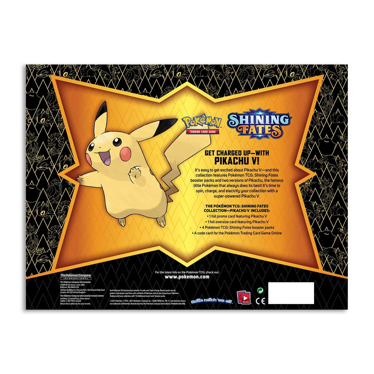 Pokemon Trading Card Game Shining Fates Pikachu V Collection (290-80869) - DataBlitz