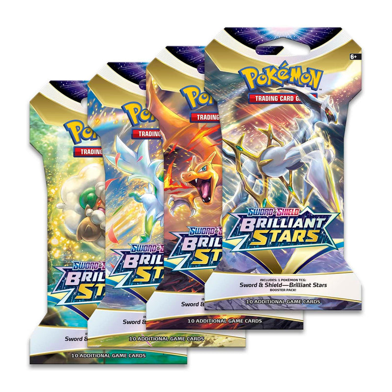 POKEMON TRADING CARD GAME SS9 SWORD & SHIELD BRILLIANT STARS BOOSTER (SLEEVED) (180-80997) (ONE RANDOM BOOSTER PACK) - DataBlitz