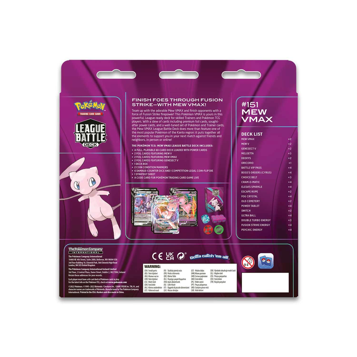 Pokemon Trading Card Game League Battle Deck MEW VMAX (290-85112) - DataBlitz