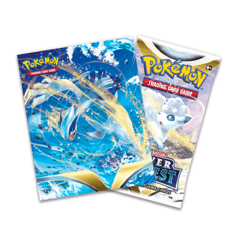 Pokemon Trading Card Game SS12 Sword & Shield Silver Tempest Mini Portfolio Hold 60 Cards With 1 Booster Pack (183-85104) - DataBlitz