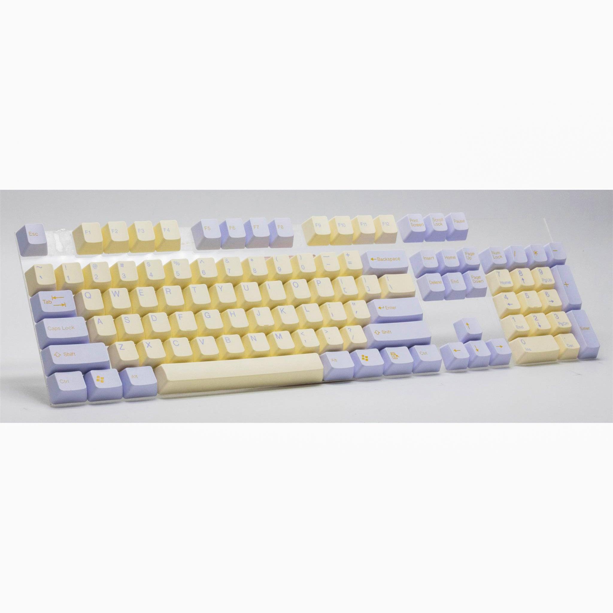 Taihao Double Shot PBT Keycaps Set For Cherry MX Switch (104-Keys) (Mermaids Kiss) (Purple/Yellow) (C02YP201) - DataBlitz