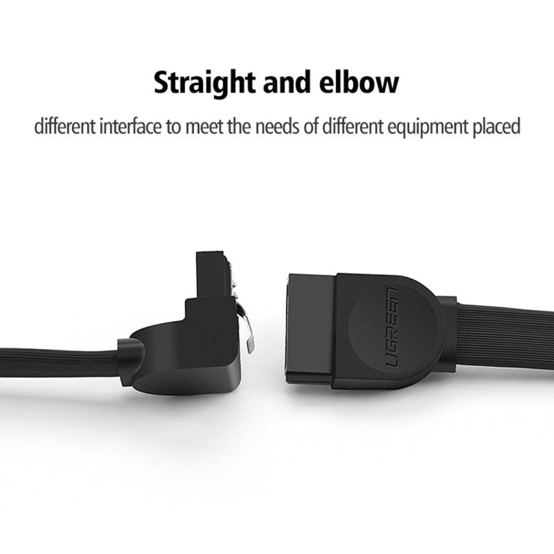 UGREEN Angled SATA 3.0 Data Cable 0.5M (Black) (US217/30797) - DataBlitz