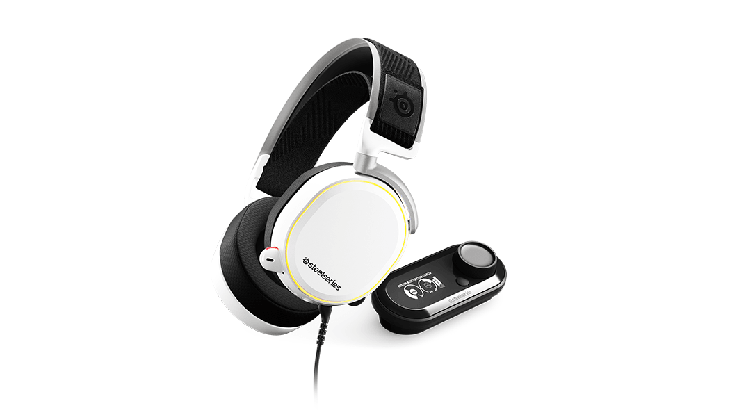STEELSERIES ARCTIS PRO + GAMEDAC WHITE CERTIFIED HI-RES GAMING AUDIO SYSTEM FOR PS4/PC (PN61454) - DataBlitz
