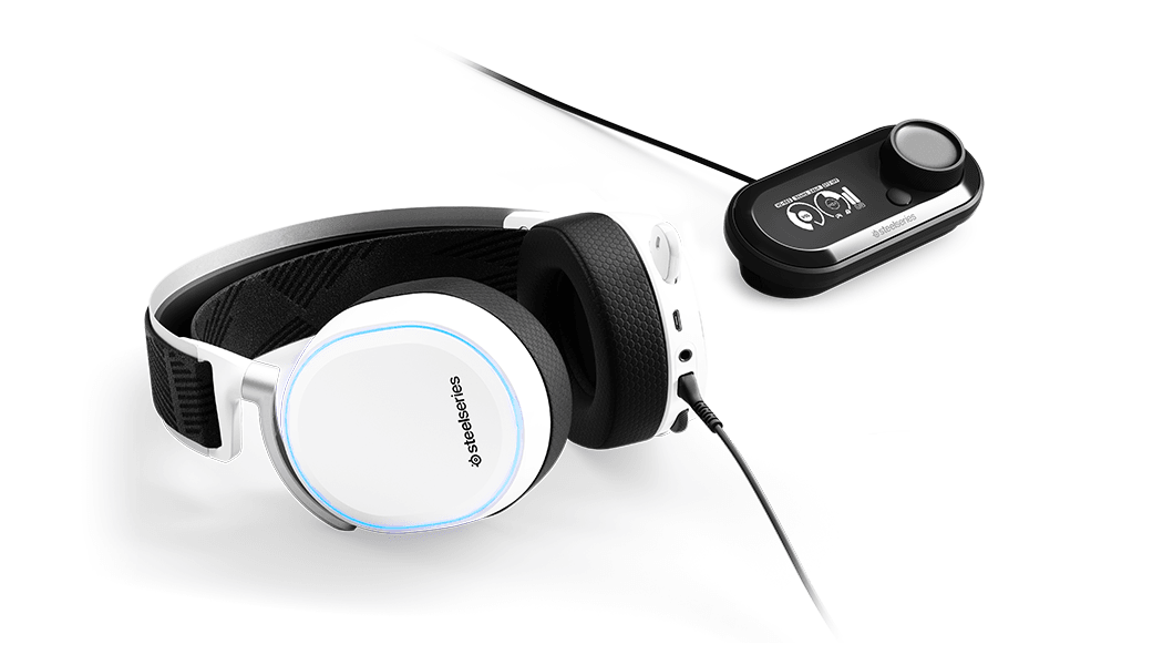 STEELSERIES ARCTIS PRO + GAMEDAC WHITE CERTIFIED HI-RES GAMING AUDIO SYSTEM FOR PS4/PC (PN61454) - DataBlitz