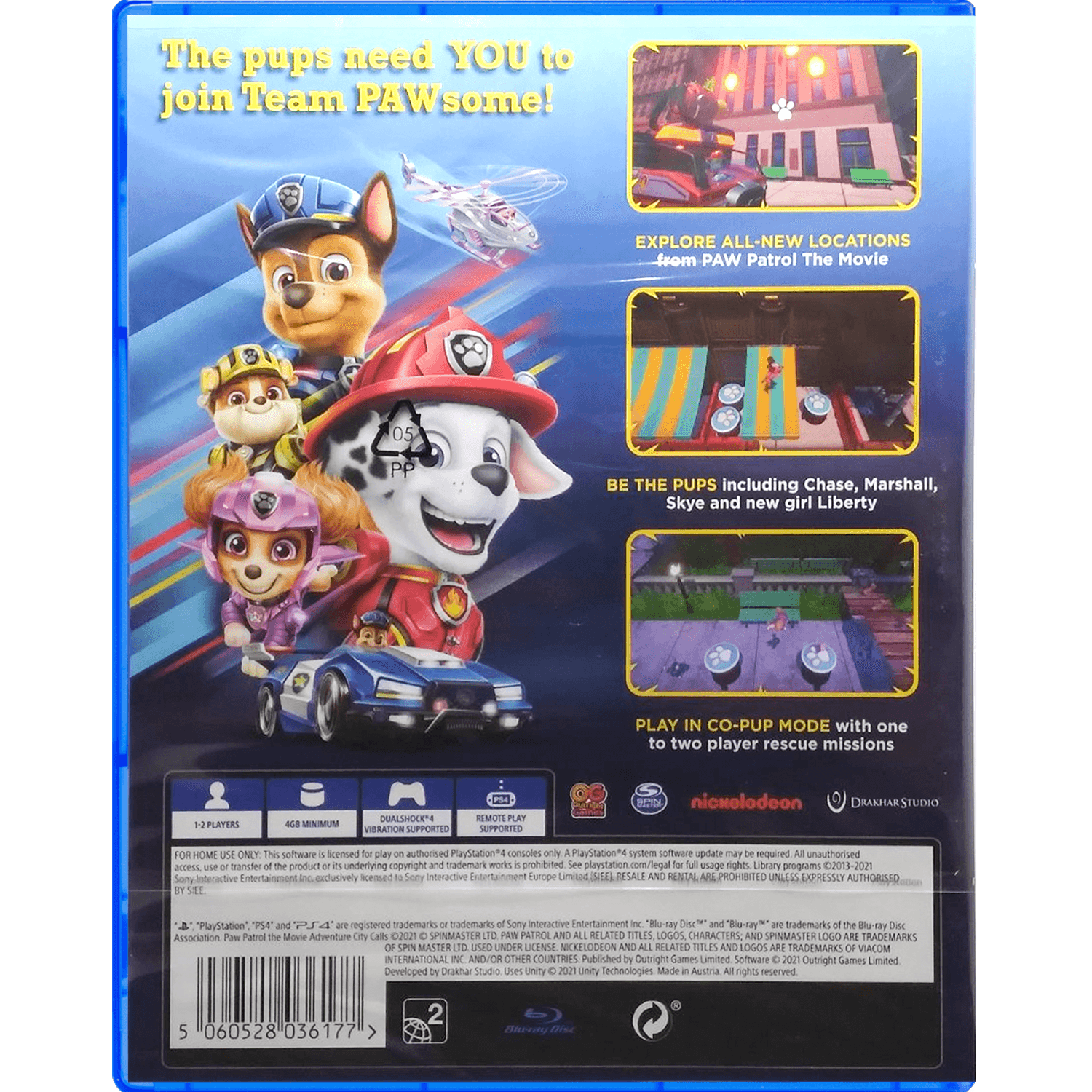 PS4 PAW PATROL THE MOVIE ADVENTURE CITY CALLS REG.2 - DataBlitz