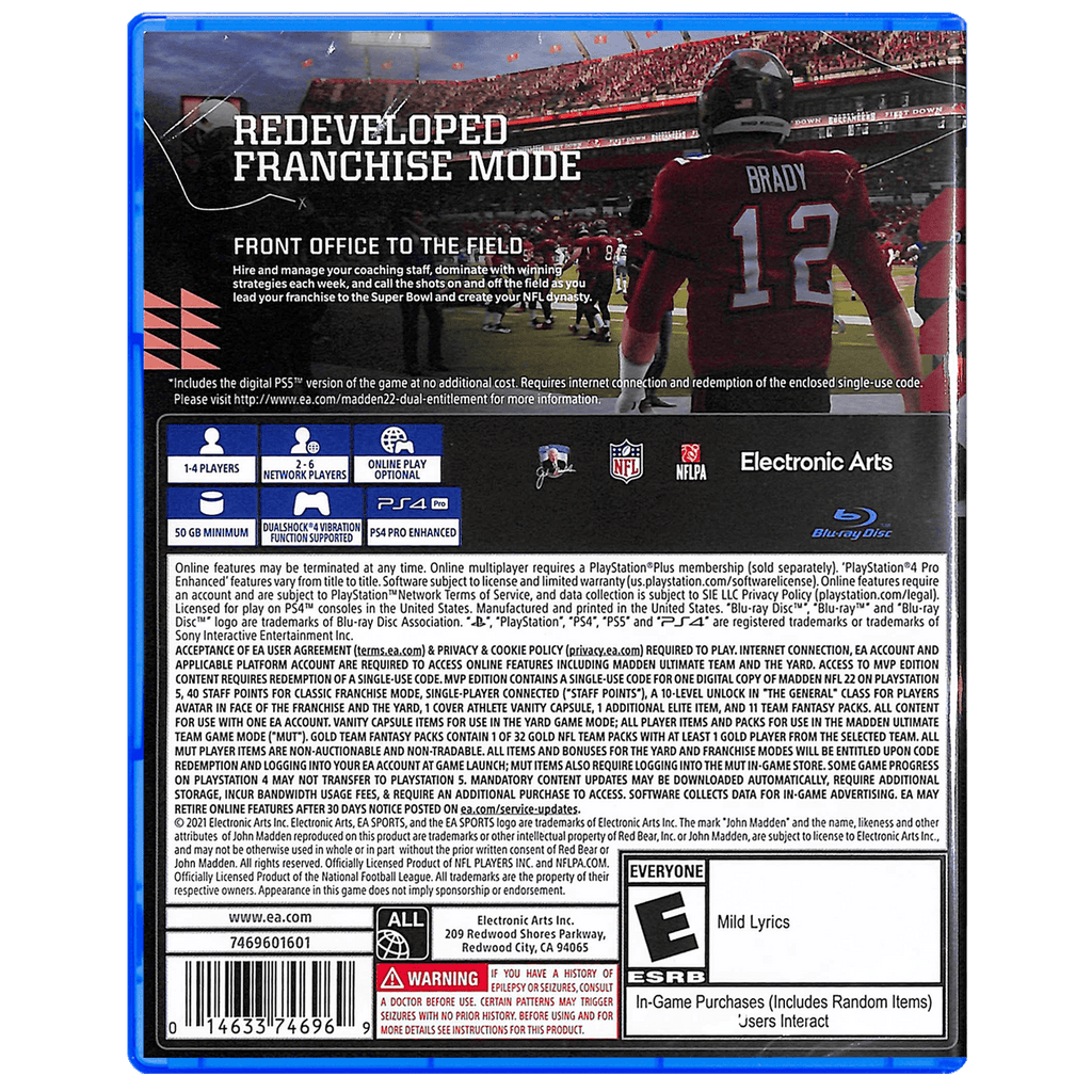 : Madden NFL 22 MVP Edition - PlayStation 4 & PlayStation 5 :  Electronic Arts: Everything Else