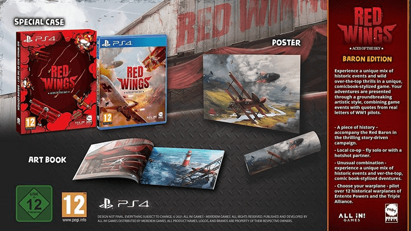 PS4 RED WINGS ACES OF THE SKY BARON EDITION REG.2 - DataBlitz