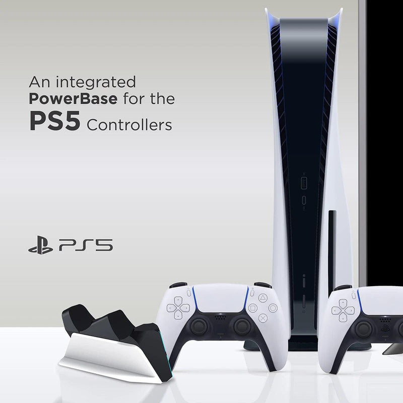 VERTUX POWERBASE-PS5 DUALDOCK CHARGING HUB FOR PS5 DUALSENSE CONTROLLER (WHITE) - DataBlitz