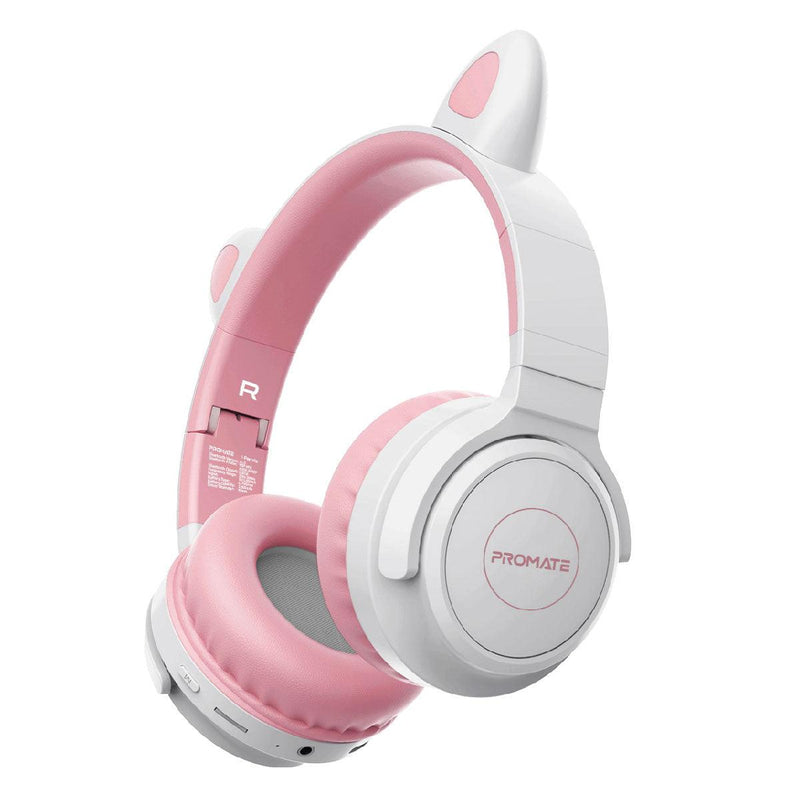 Promate Panda Kidsafe Kawaii Style Wireless Kids Headphone (Bubblegum) - DataBlitz