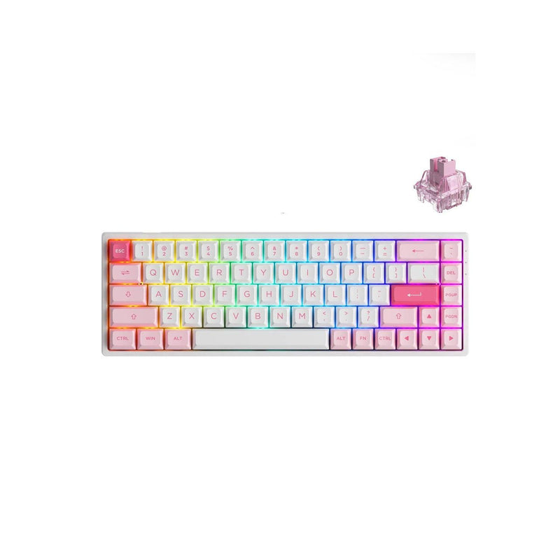 Akko Prunus Lannesiana 3068B Plus Multi-Modes RGB Mechanical Keyboard (Akko CS Jelly Pink) - DataBlitz