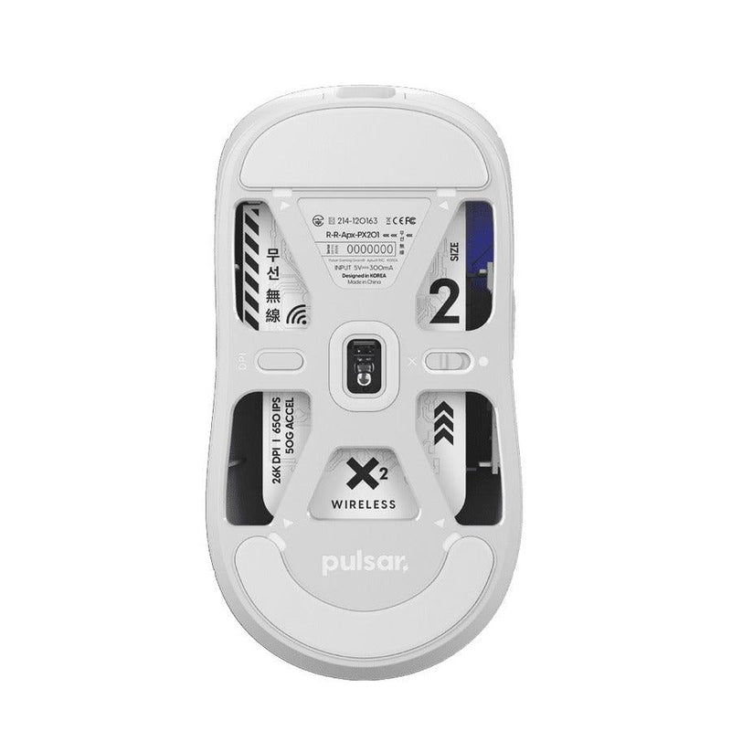 Pulsar X2 Medium Symmetrical Wireless Gaming Mouse (White) (PX202) - DataBlitz