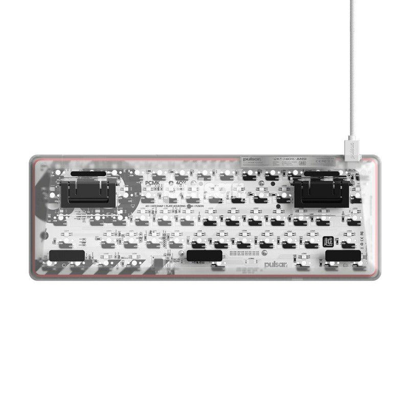 Pulsar 60% TKL ANSI Custom Mechanical Gaming Keyboard Barebone (White) (PCMK601W) - DataBlitz