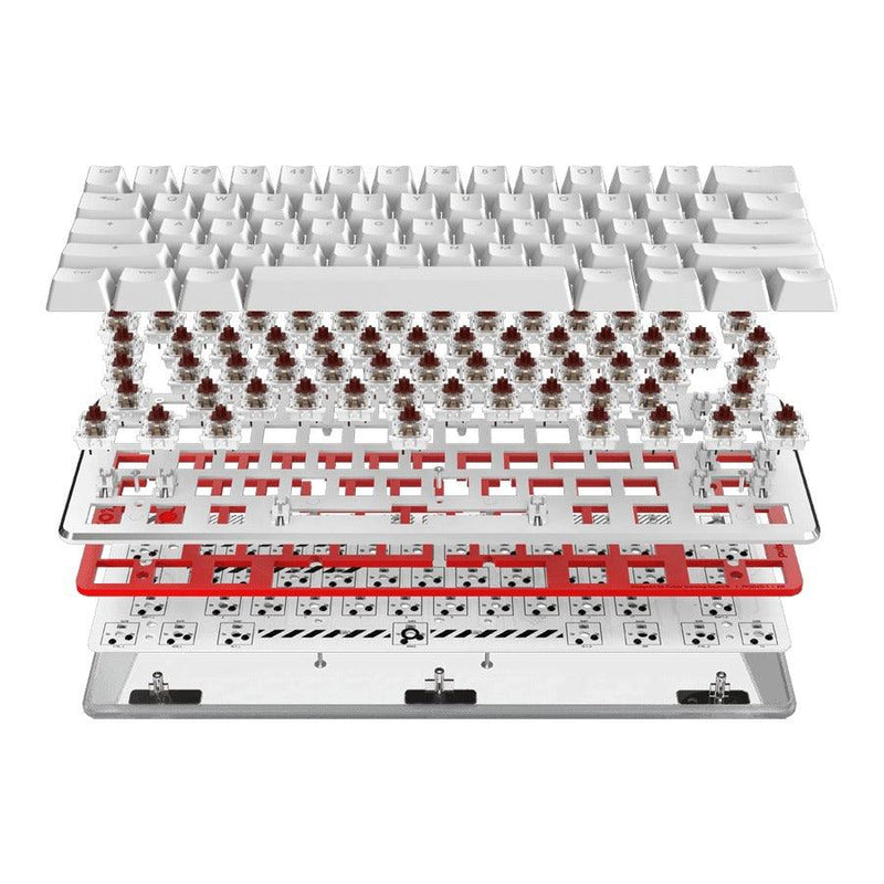 Pulsar 60% TKL ANSI Custom Mechanical Gaming Keyboard Barebone (White) (PCMK601W) - DataBlitz