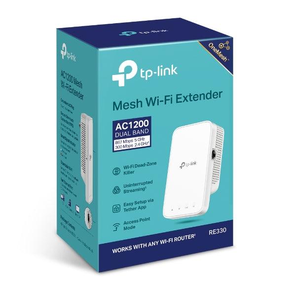 TP-Link AC1200 Dual-Band Mesh Wi-Fi Extender (White) (RE330) - DataBlitz
