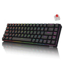 ROYAL KLUDGE G68 TRI-MODE RGB 68 KEYS HOT SWAPPABLE MECHANICAL KEYBOARD BLACK (RED SWITCH) - DataBlitz