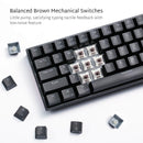 ROYAL KLUDGE RK71 Tri-Mode RGB 71 Keys Hot Swappable Mechanical Keyboard Black (Red Switch) - DataBlitz