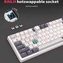 Royal Kludge RK-H81 Tri-Mode RGB 81 Keys Hot Swappable Mechanical Keyboard White Night (Brown Switch) - DataBlitz