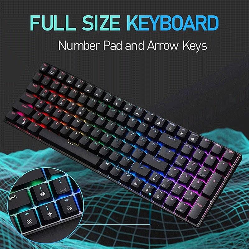 Royal Kludge RK100 Tri-Mode RGB 100 Keys Hot Swappable Mechanical ...