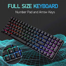 ROYAL KLUDGE RK100 TRI-MODE RGB 100 KEYS HOT SWAPPABLE MECHANICAL KEYBOARD BLACK (BLUE SWITCH) - DataBlitz