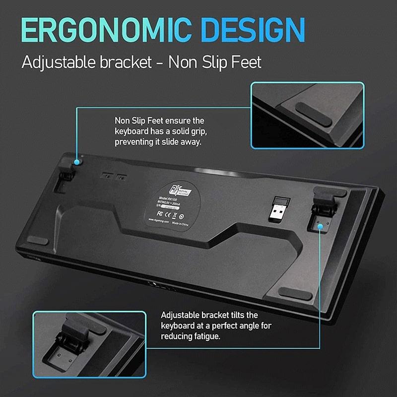 Royal Kludge RK100 Tri-Mode RGB 100 Keys Hot Swappable Mechanical ...