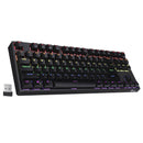 ROYAL KLUDGE RK87 TRI-MODE RGB 87 KEYS HOT SWAPPABLE MECHANICAL KEYBOARD BLACK (RED SWITCH) - DataBlitz