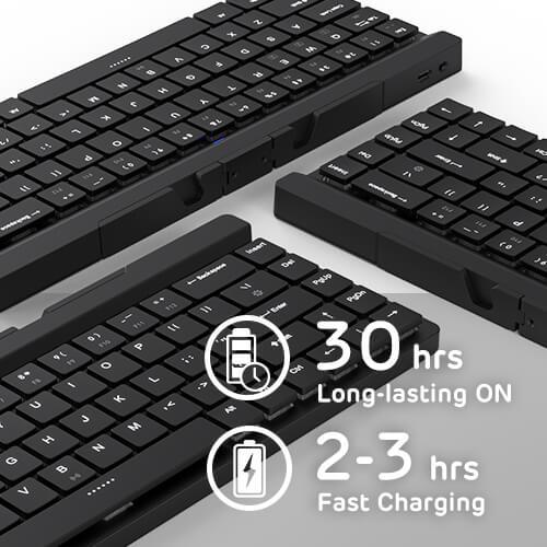 ROYAL KLUDGE RK925 DUAL-MODE FOLDABLE MECHANICAL KEYBOARD BLACK (RED SWITCH) - DataBlitz