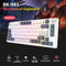 Royal Kludge RK-H81 Tri-Mode RGB 81 Keys Hot Swappable Mechanical Keyboard White Night (Sky Cyan Switch) - DataBlitz