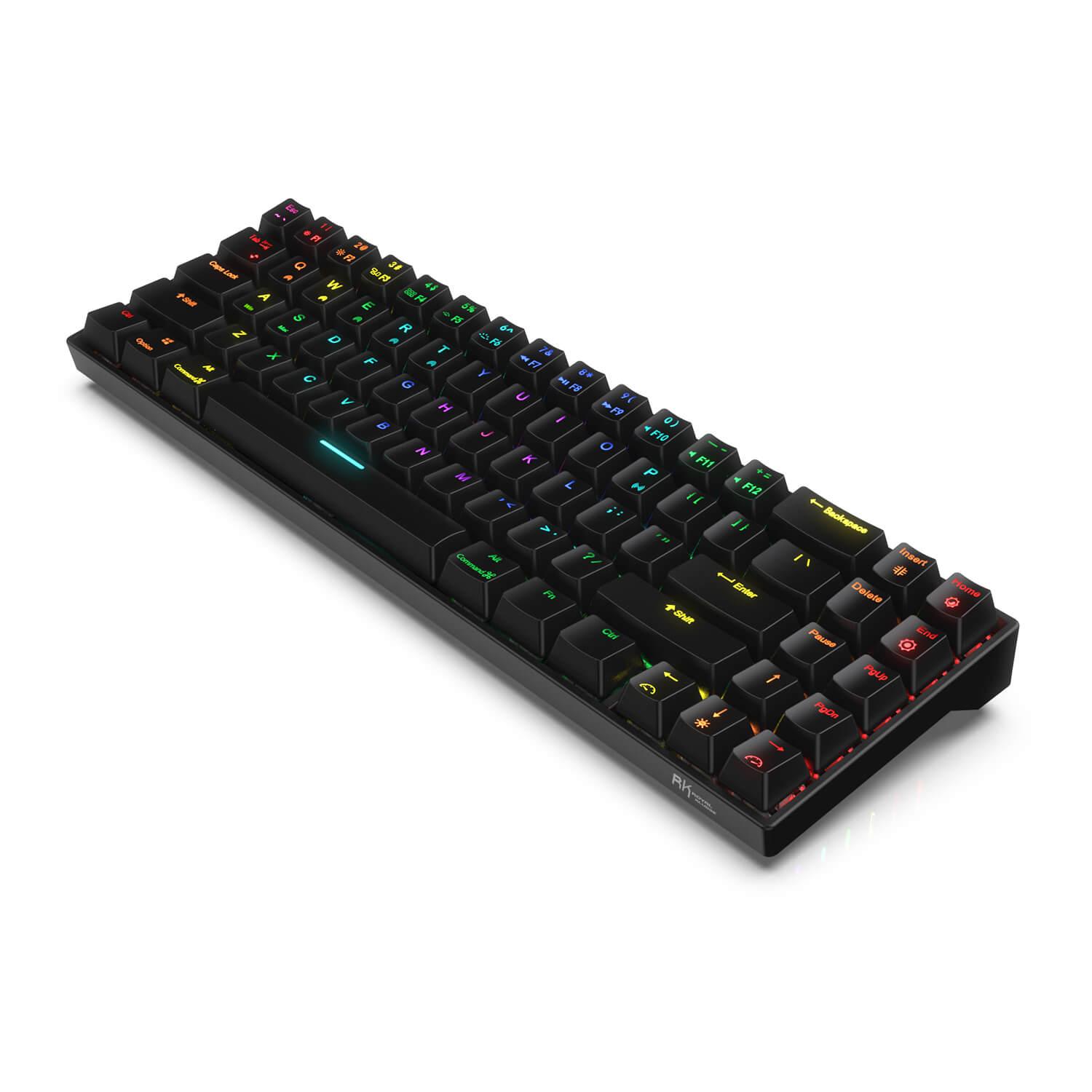 ROYAL KLUDGE RK71 Tri-Mode RGB 71 Keys Hot Swappable Mechanical Keyboard Black (Red Switch) - DataBlitz