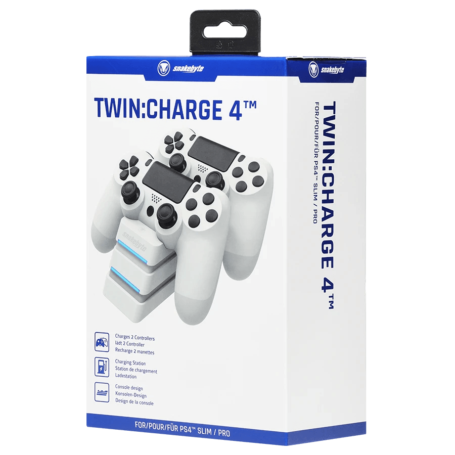 DATABLITZ ECOMMERCE PS4 SNAKEBYTE TWIN CHARGE WHITE FOR (PS4