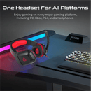 VERTUX SHASTA AMBIENT NOISE ISOLATION OVER-EAR GAMING HEADSET RED - DataBlitz