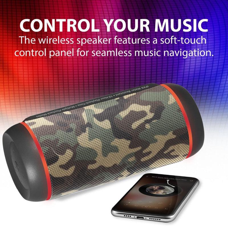 PROMATE Silox-Pro 30W High Definition TWS Speaker With Led Light Show (Camouflage) - DataBlitz