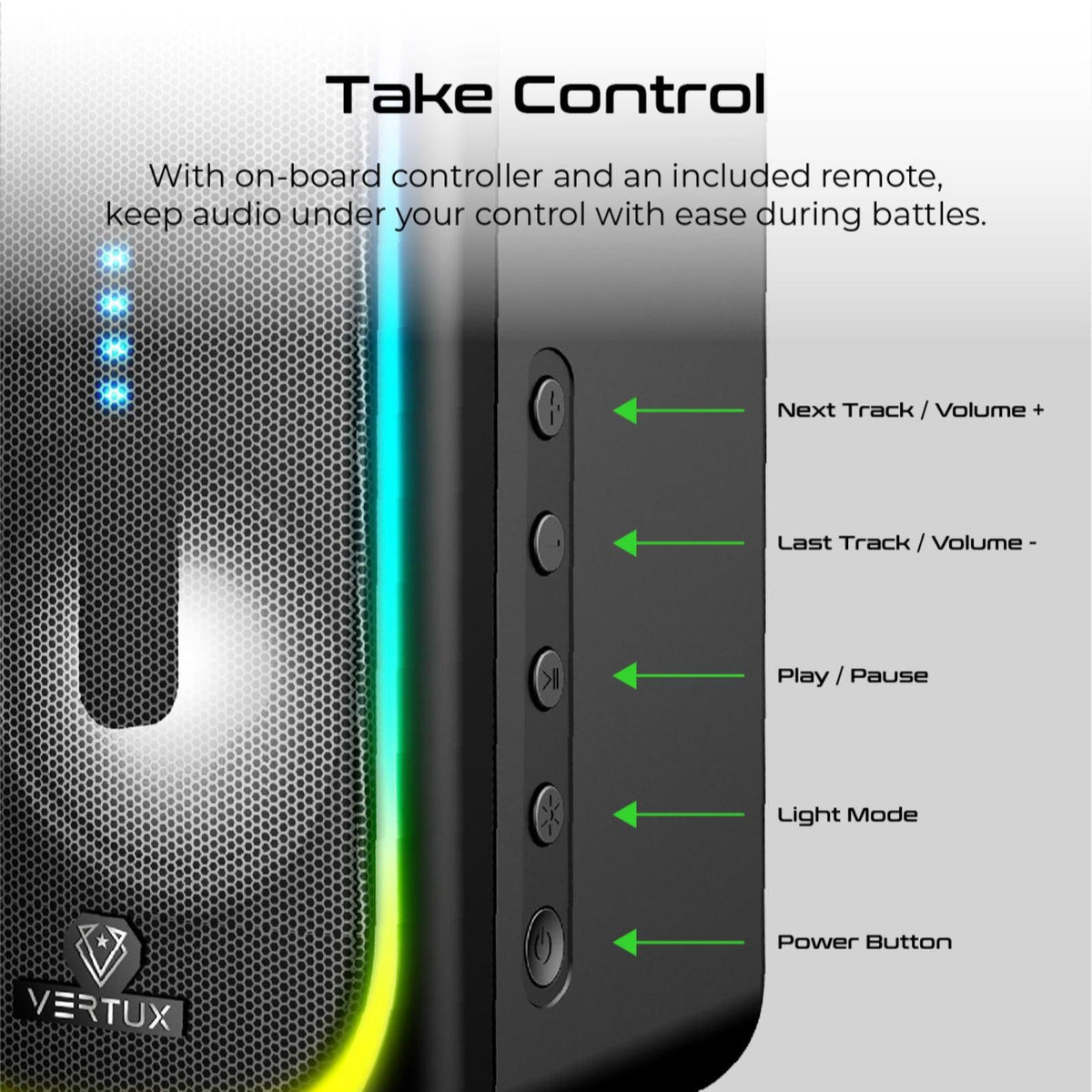 VERTUX SONICTHUNDER-50 50W SURROUND SOUND GAMING SPEAKER BLACK - DataBlitz