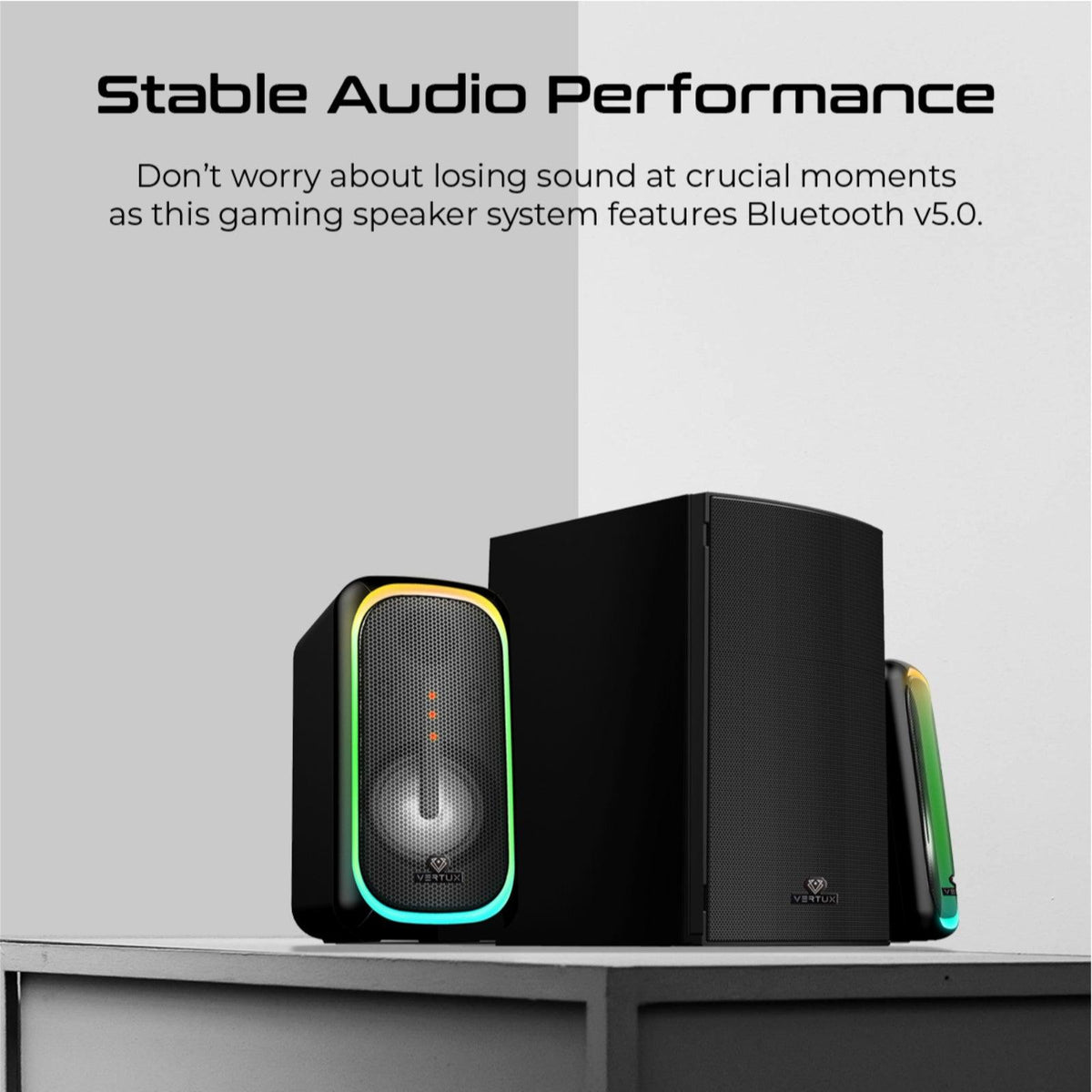 VERTUX SONICTHUNDER-50 50W SURROUND SOUND GAMING SPEAKER BLACK - DataBlitz