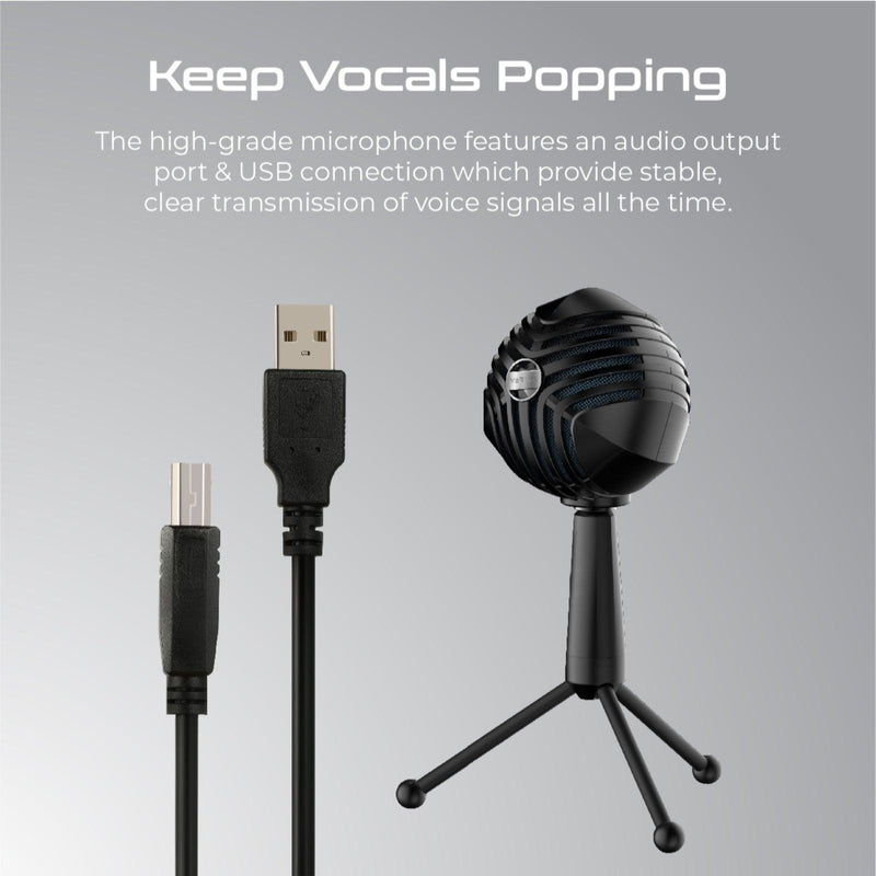 VERTUX SPHERE HIGH SENSITIVIT PROFESSIONAL DIGITAL RECORDING MICROPHONE BLACK - DataBlitz