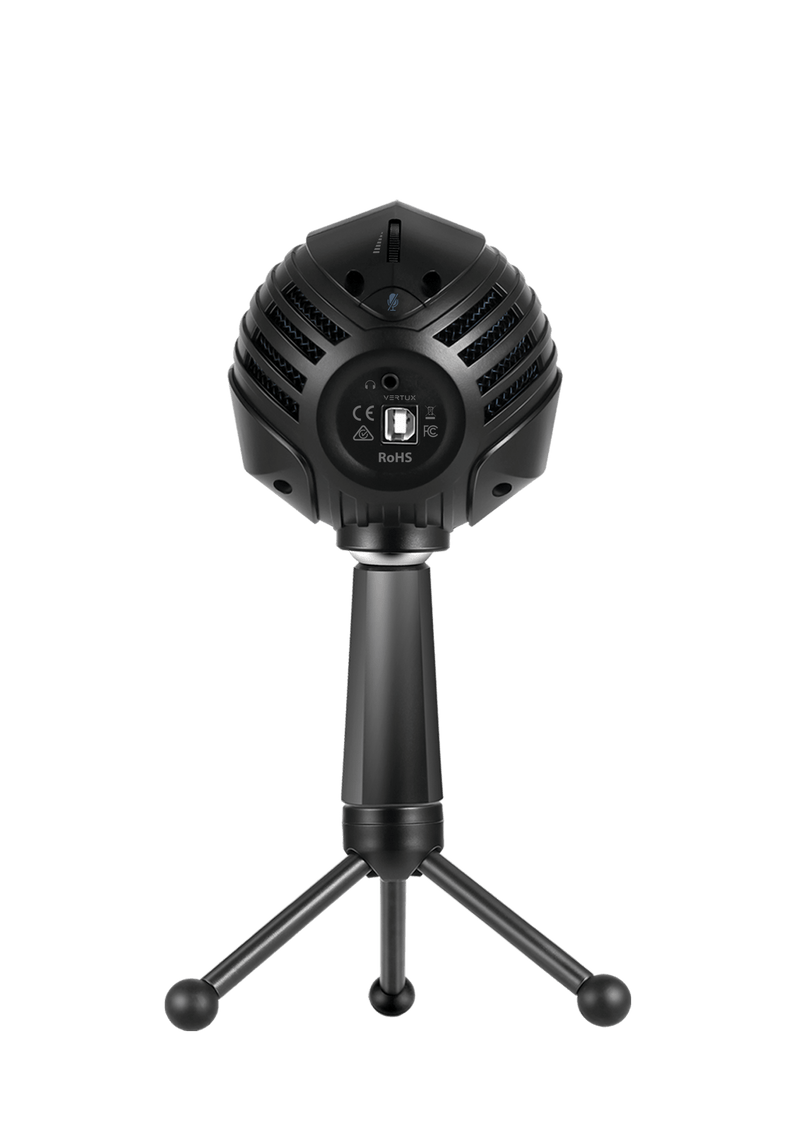 VERTUX SPHERE HIGH SENSITIVIT PROFESSIONAL DIGITAL RECORDING MICROPHONE BLACK - DataBlitz